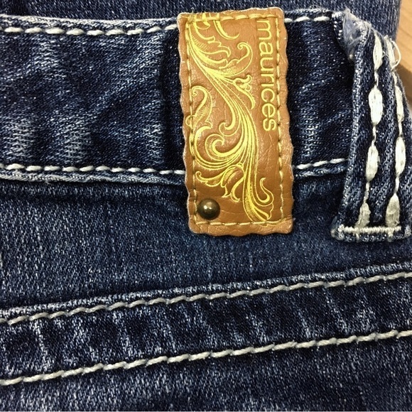 MAURICES Jeans Bootcut Embroidered Bling Flap Pockets Juniors Size 1/2 Regular - Picture 6 of 10